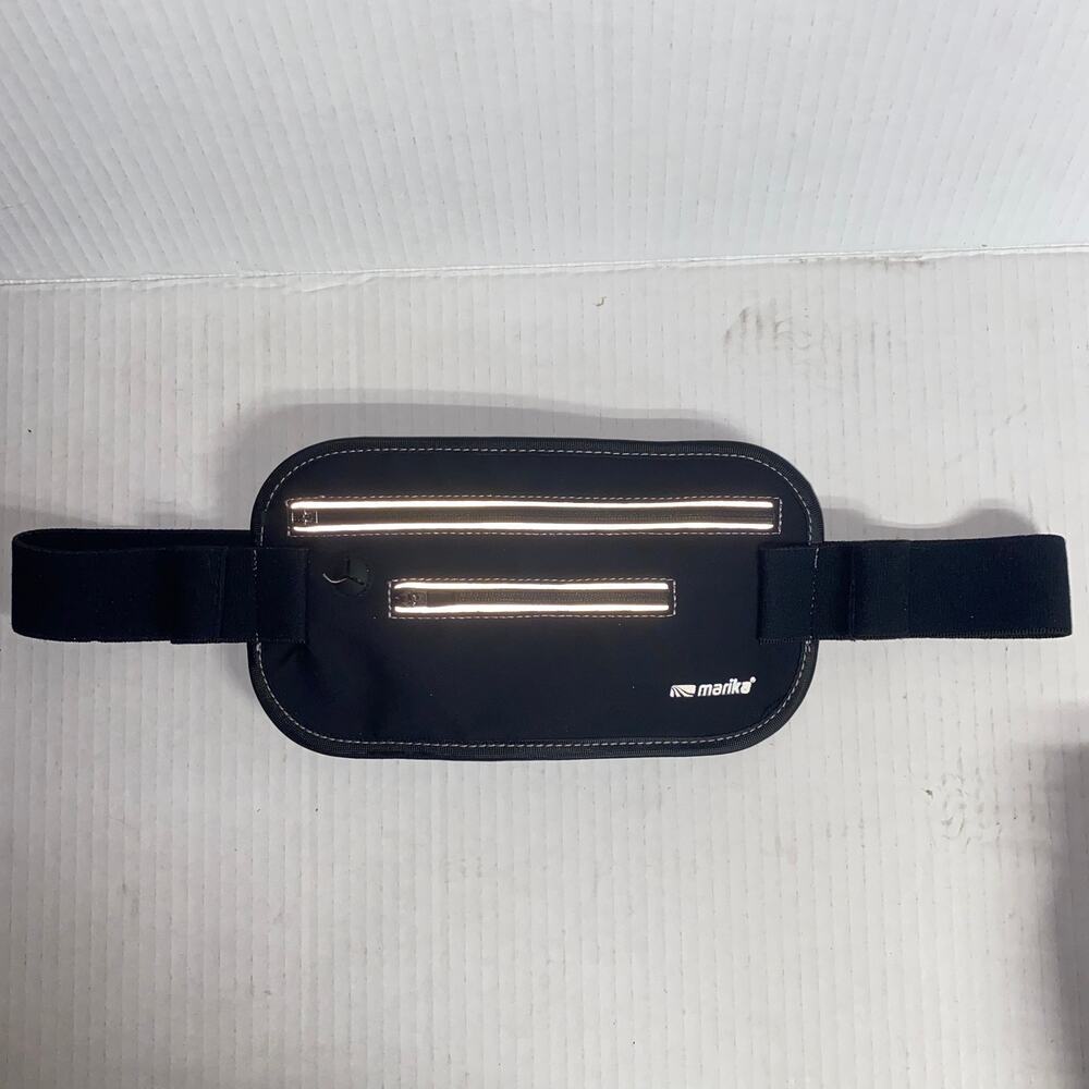 Marika Black Reflective Waist Pouch Fanny Pack Belt Bag Running